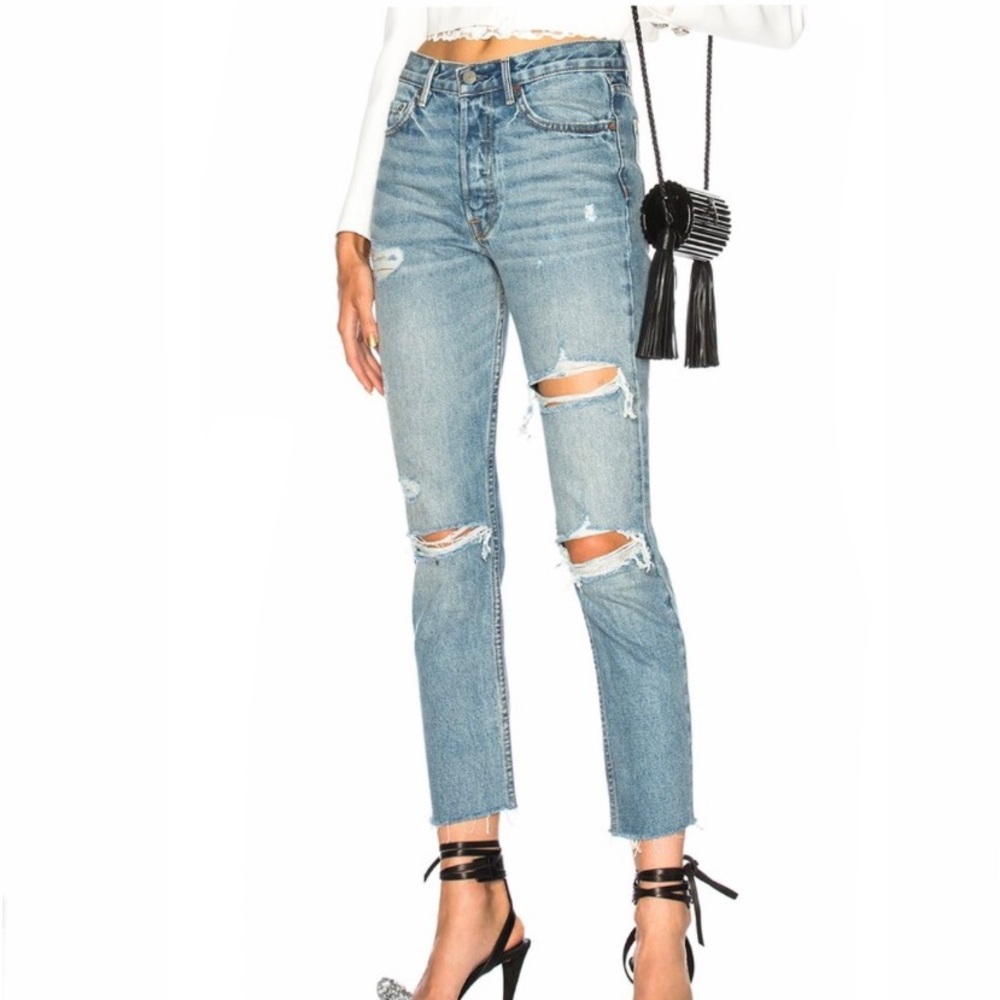 NWT GRLFRND Karolina High Rise Skinny Jeans in A Little More Love 23 - Picture 3 of 15